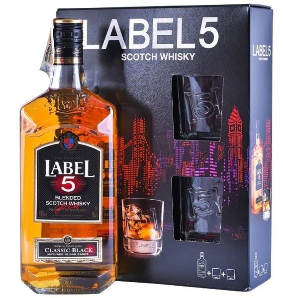 Label 5 Viski sa poklonom 0.7l