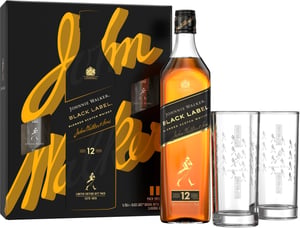 Johnnie Walker Viski Black label 0.7l + 2 čaše