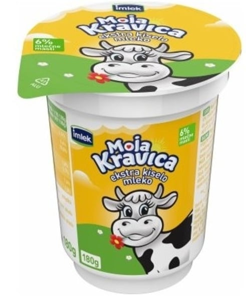 Imlek Kiselo mleko Moja kravica 6%mm 180g