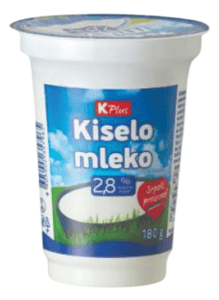 K Plus Kiselo mleko 2,8%mm 180g