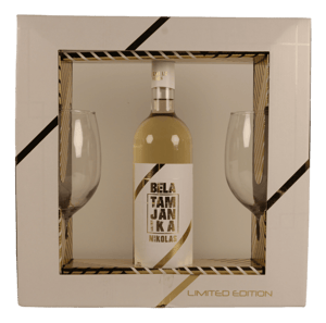 Nikolas Wines Belo vino Tamjanika 0.75l + 2 čaše