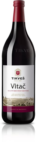 Tikves Crno vino Vitač 1l