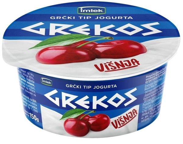 Imlek Grčki tip jogurta Grekos visnja 150g