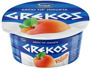 Imlek Grčki tip jogurta Grekos kajsija 150g