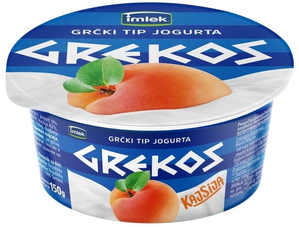 Imlek Grčki tip jogurta Grekos kajsija 150g