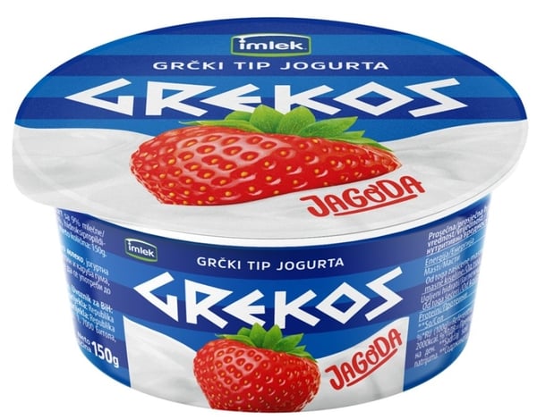 Imlek Grčki tip jogurta Grekos jagoda 150g