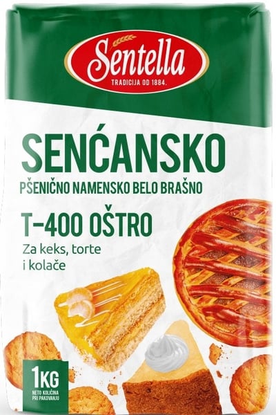 Sentella Brašno oštro T-400 1kg