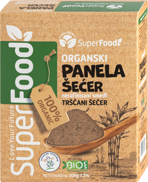 Super Food Panela smeđi šećer organski 200g