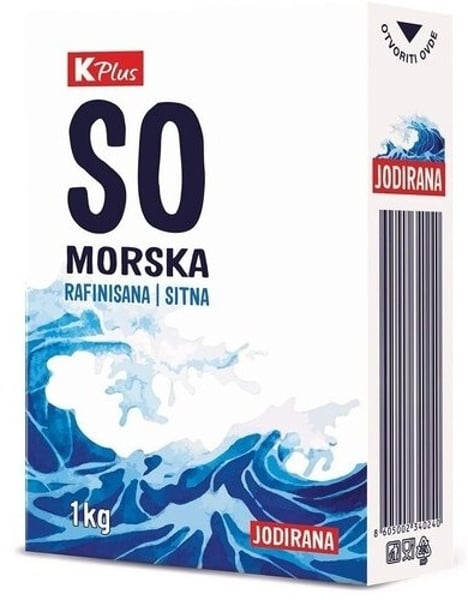 K Plus Morska so rafinisana 1kg