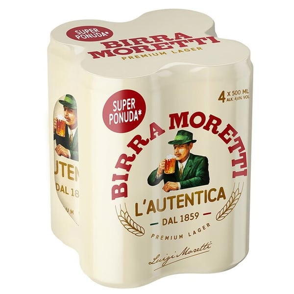Birra Moretti Svetlo pivo limenka multipack 4x0.5l