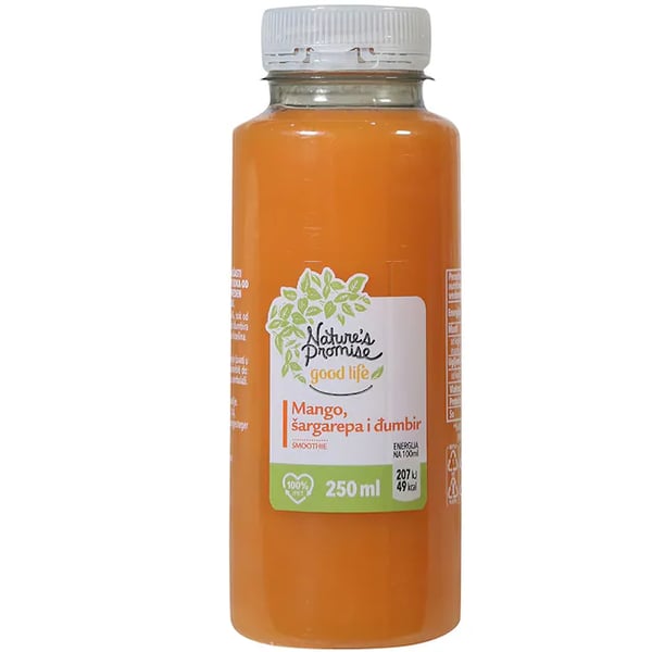 Nature's Promise Sok Smoothie Mango, sargarepa i djumbir 250ml