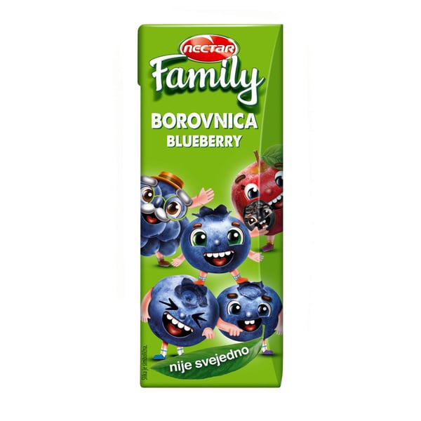 Nectar Voćni sok Family borovnica 200ml