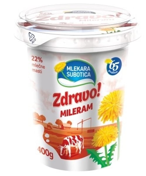 Mlekara Subotica Mileram Zdravo 22%mm 400g