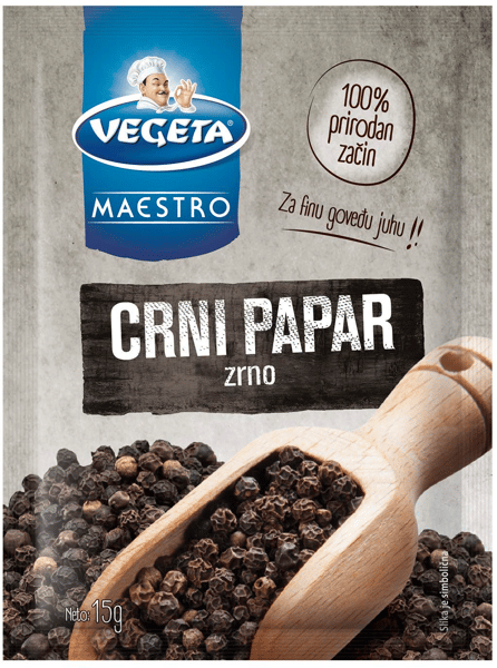 Podravka Biber crni u zrnu 15g