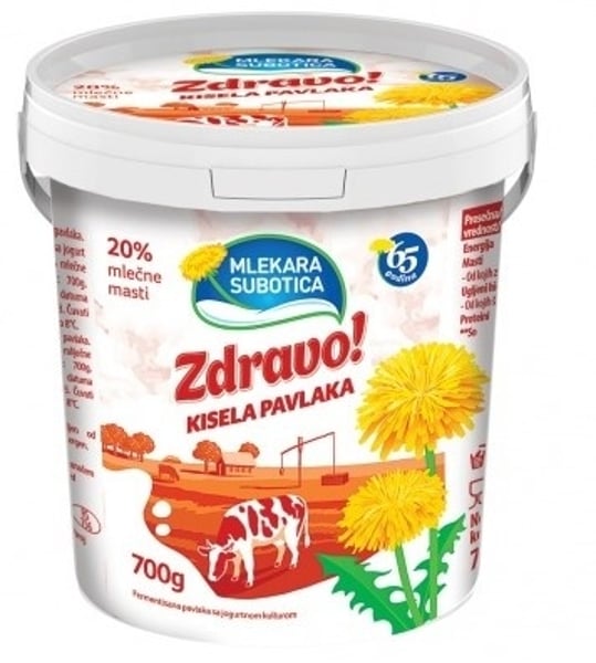 Mlekara Subotica Kisela pavlaka 20%mm 700g
