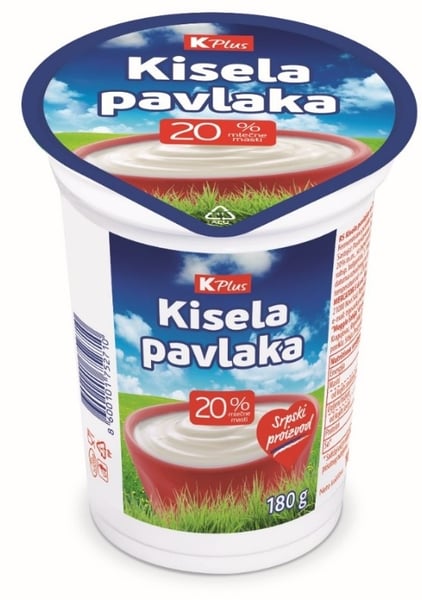 K Plus Kisela pavlaka 20%mm 180g