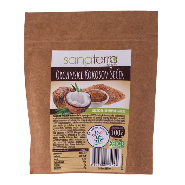 Sanaterra Šećer kokosov organic 100g