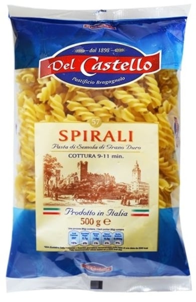 Del Castello Testenina Spirali 500g