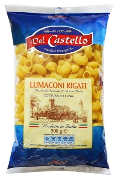 Del Castello Testenina Lumaconi rigati 500g