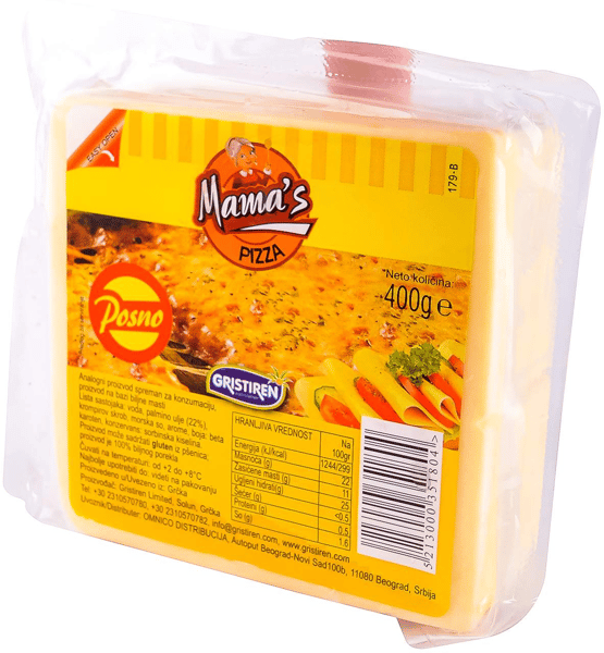 Mama's Pizza Sir biljni 400g