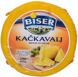 Biser Sir kačkavalj krstas 45%mm 450g