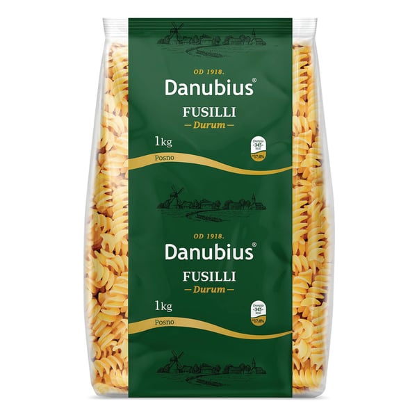 Danubius Makarone Fusilli Durum 1kg