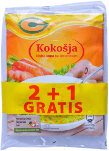 C Supa kokošija bistra 58g 2+1 gratis