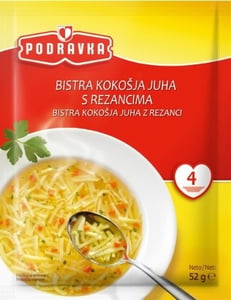 Podravka Supa kokošja testenine/povrće 52g