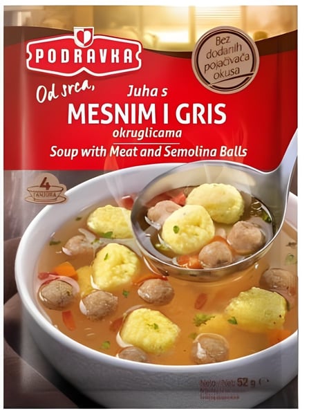 Podravka Supa Mesne i griz knedlice 52g
