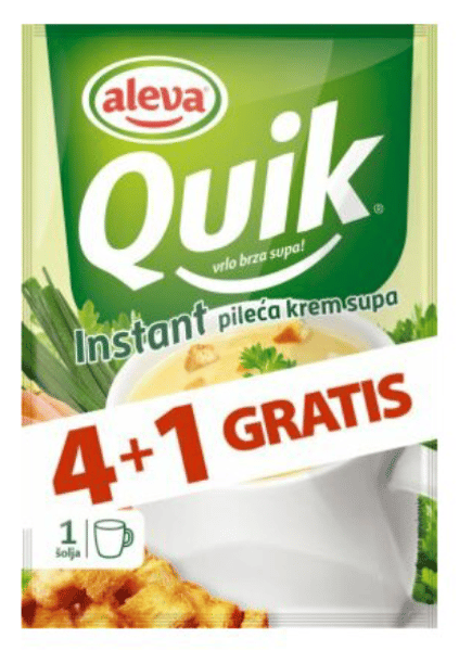 Aleva Instant supa Quik pileća krem 17g 4+1 gratis