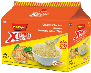 Wai Nudle X-press piletina u krem sosu 350g