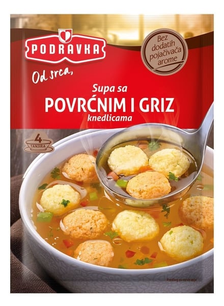 Podravka Supa povrćne i griz knedle 56g