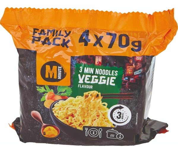 Minute Nudle povrće 4x70g