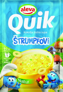 Aleva Instant supa Quik Štrumpfovi kokošija bistra 12g
