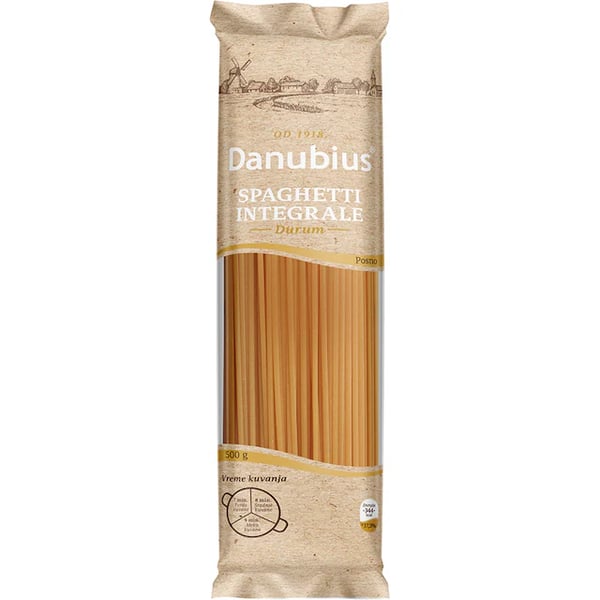 Danubius Spagete integralne Durum 500g