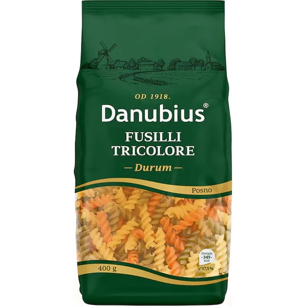 Danubius Makarone Fusilli Tricolore 400g