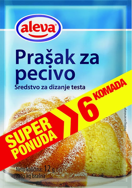 Aleva Prašak za pecivo 6x12g