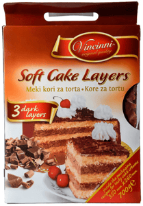 Vincinni Kore za tortu tamne 700g