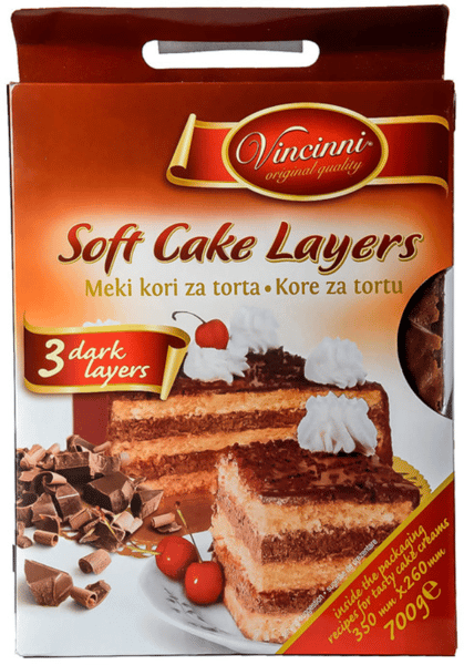 Vincinni Kore za tortu tamne 700g