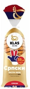 Klas Hleb Srpski extra beli rezani 500G