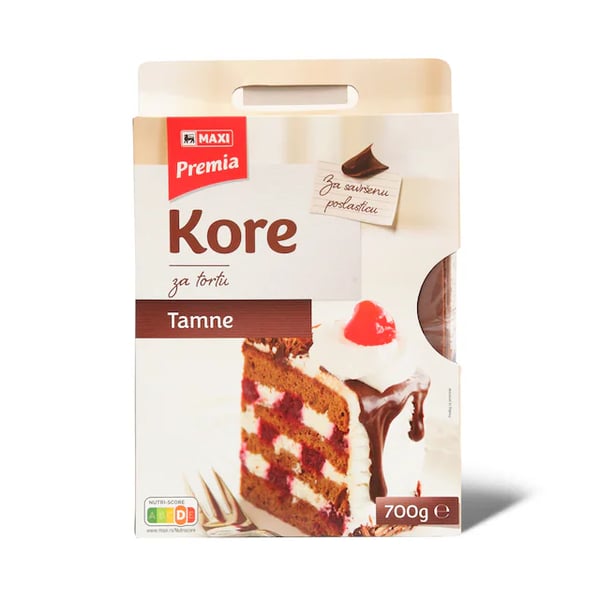 Maxi Kore za tortu tamne 700g