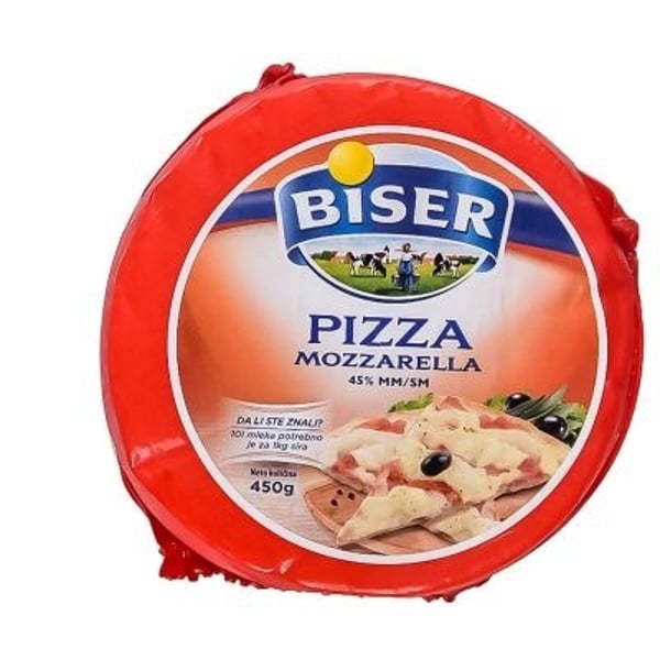 Biser Pizza mozzarella 450g