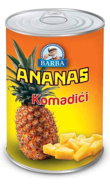 Barba Kompot ananas komadići 565g