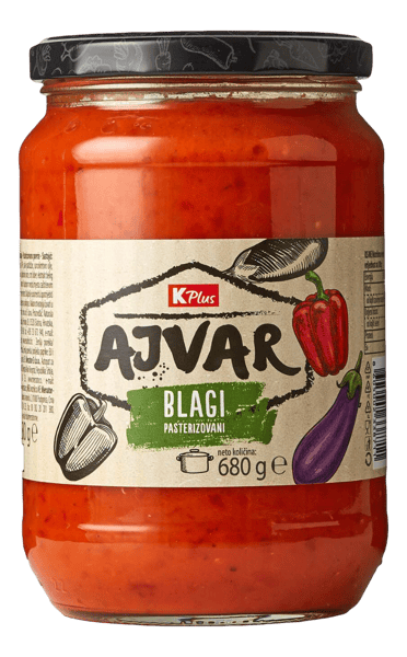 K Plus Ajvar blagi sa povrćem 350g
