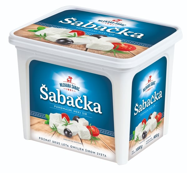 Mlekara Šabac Beli sir Sabacka 45%mm 900g