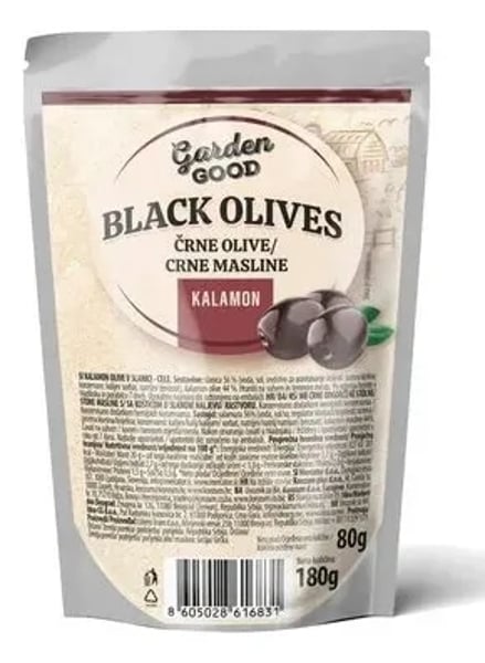 Garden Good Masline crne sa košticom 180g