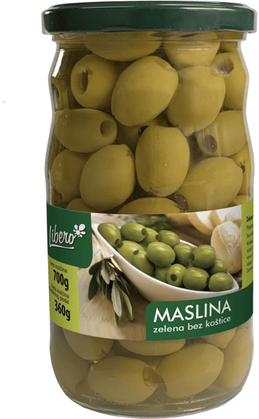 Libero Masline zelene bez koštice 700g