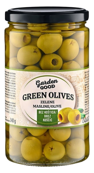 Garden Good Zelene masline bez koštice 700g