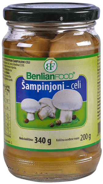 Benlian Šampinjoni celi 340g