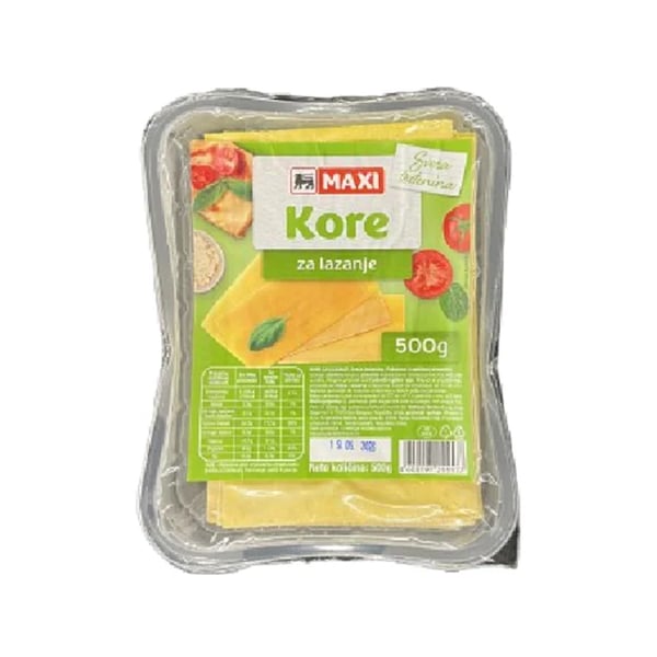 Maxi Kore za lazanje 500g
